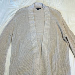 American Eagle Cream Knit Cardigan